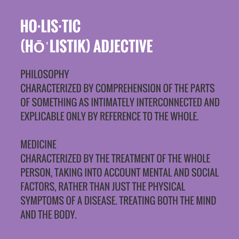 ho · lis · tic (hōˈlistik)